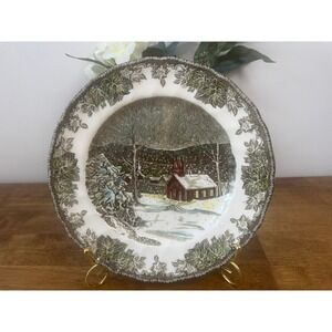Vintage Johnson Bros Friendly Village School House Dinner Plate England Dining